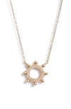 Anzie Mini Dew Drop Pendant Necklace In Yellow Gold