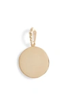 Anzie Dew Drop Engravable Pendant Charm In Yellow Gold