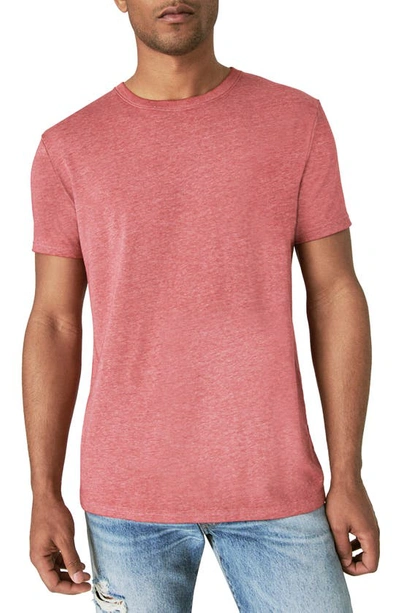 Lucky Brand Venice Burnout Crewneck T-shirt In Rhubarb