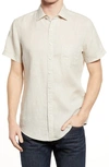 Rodd & Gunn Regular Fit Ellerslie Linen Shirt In Flax