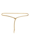 Saint Laurent Ysl Snake Chain Belt In Oro Vintage Free