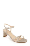 Jewel Badgley Mischka Omari Dress Sandal Women's Shoes In Light Gold Glitter