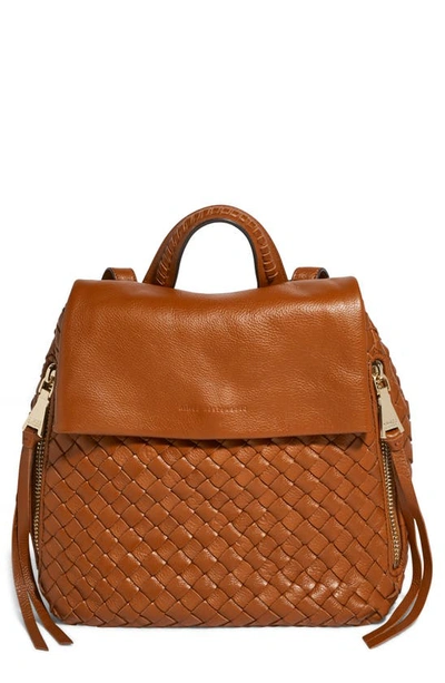 Aimee Kestenberg Bali Leather Backpack In Cinnamon Woven