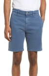 34 Heritage Nevada Flat Front Shorts In Ocean Soft Touch