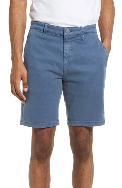 34 Heritage Nevada Flat Front Shorts In Ocean Soft Touch