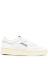 Autry Sneakers Medalist Low In Pelle Bianco Argento In White