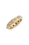 Anzie Dew Drops Marine Band Ring In Turquoise