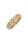 Anzie Dew Drops Marine Band Ring In Gold/ Diamond
