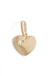 Anzie Jac+jo Icon Heart Pendant Charm In Gold/ Diamond