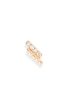 Anzie Dew Drop Marine Deux Single Bar Stud Earring In Gold/ Diamond/ Left