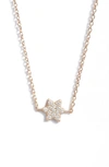 ANZIE LOVE LETTER DIAMOND STAR OF DAVID PENDANT NECKLACE