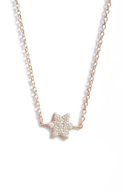 Anzie Love Letter Diamond Star Of David Pendant Necklace In Yellow Gold