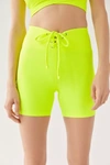 Year Of Ours Football Lace-up Bike Short In Bright Yellow