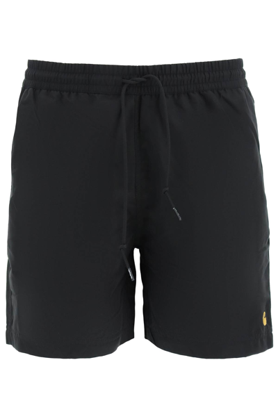 Carhartt Mid-length Swim Shorts In Black