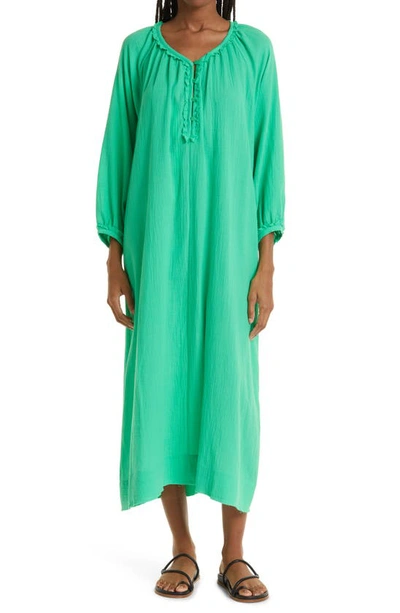 Rodebjer Eva Organic Cotton Gauze Shift Dress In Soft Green | ModeSens