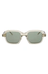 Grey Ant Sext Square Sunglasses In Clear/ Green