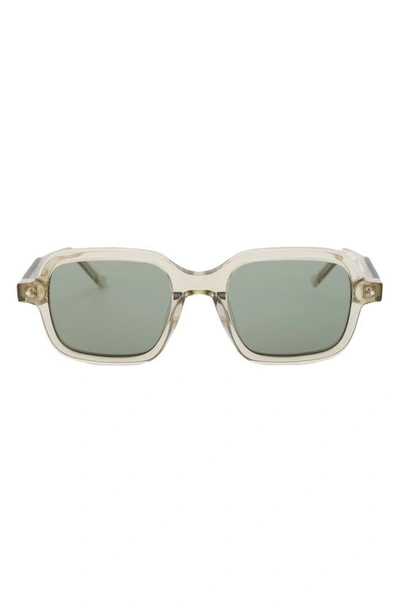 Grey Ant Sext Square Sunglasses In Clear/ Green