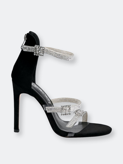 London Rag Ines Bling Strap High Heel Sandals In Black