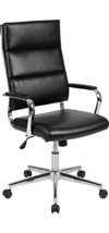 Offex High Back Black Leathersoft Contemporary Panel Executive Swivel Office Chair