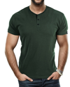 X-ray X Ray Men's Short Sleeves Henley T-shirt In Green