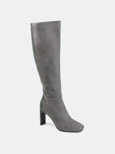 Journee Collection Collection Women's Tru Comfort Foam Wide Calf Elisabeth Boot In Grey