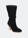 Journee Signature Women's Genuine Leather Tru Comfort Foam Syrinn Boot In Black
