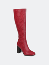 Journee Collection Women's Tru Comfort Foam Wide Calf Karima Boot In Red