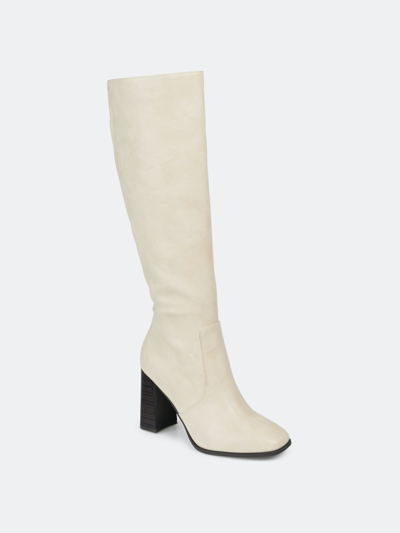 Journee Collection Collection Women's Tru Comfort Foam Wide Calf Karima Boot In White