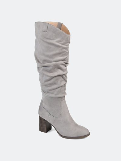 Journee Collection Collection Women's Wide Width Extra Wide Calf Aneil Boot In Grey
