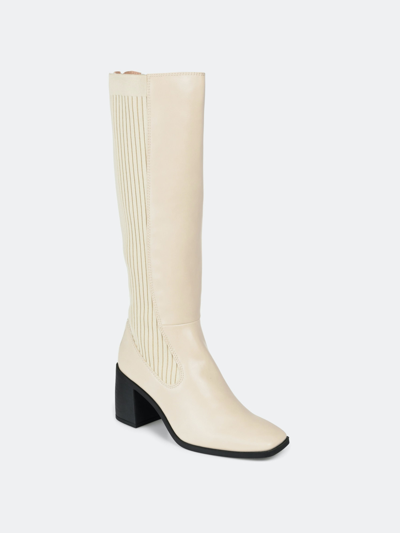 Journee Collection Collection Women's Tru Comfort Foam Wide Calf Winny Boot In White