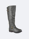 Journee Collection Women's Wide Calf Spokane Boot In Grey
