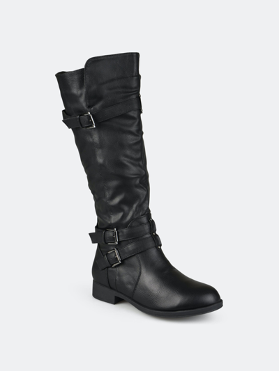 Journee Collection Collection Women's Wide Calf Bite Boot In Black