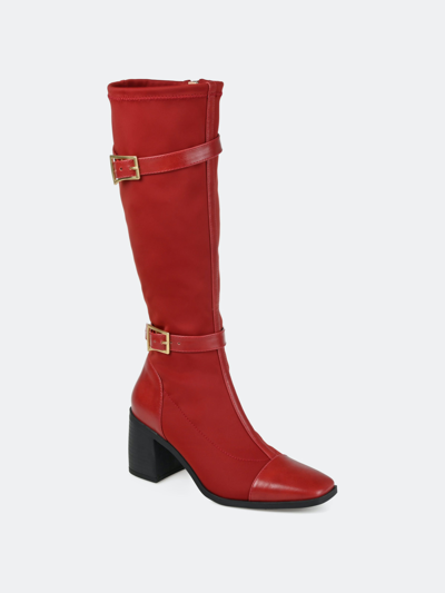 Journee Collection Collection Women's Tru Comfort Foam Extra Wide Calf Gaibree Boot In Red