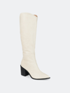 Journee Collection Women's Tru Comfort Foam Wide Calf Daria Boot In White