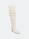 Journee Collection Women's Tru Comfort Foam Extra Wide Calf Kindy Boot In White