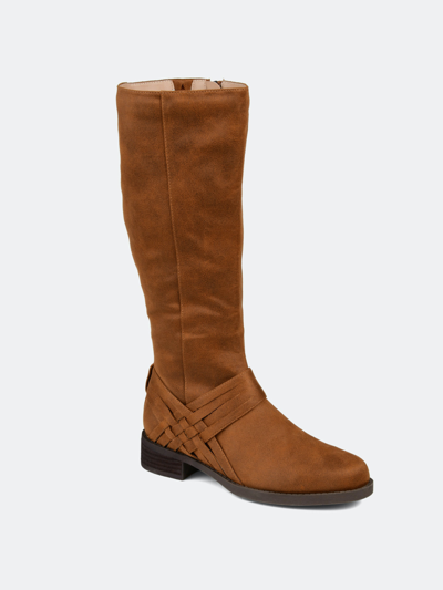 Journee Collection Collection Women's Extra Wide Calf Meg Boot In Brown