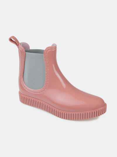 Journee Collection Collection Women's Tru Comfort Foam Drip Rainboot In Pink