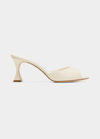 Manolo Blahnik Jadarona Leather Mule Sandals In Dcrm1106