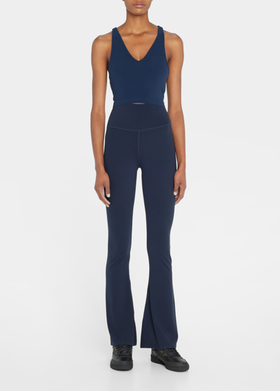 Splits59 Raquel High-waisted Airweight Flared Leggings In Indigo