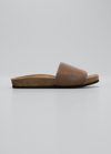 BRUNELLO CUCINELLI MONILI BAND FLAT POOL SANDALS