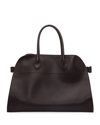 The Row Margaux 15 Air Bag In Calfskin Leather In Black