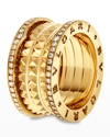 Bvlgari B.zero1 Rock 18k Diamond Edge 4-band Ring In Yellow Gold