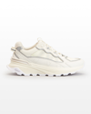 Moncler Breathable Mesh Panel Low-top Sneakers In Natural