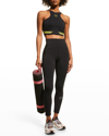 Adidas By Stella Mccartney Truepace Racer-back Stretch-jersey Crop Top In Black