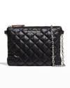 Mz Wallace Ruby Quilted Nylon Crossbody Bag In Black Crosby