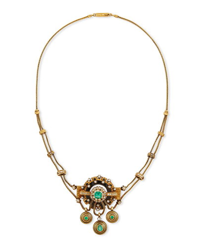 Nm Estate Estate Victorian Emerald & Diamond Festoon Necklace