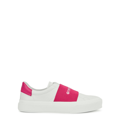 Givenchy White & Pink City Sport Low-top Sneakers