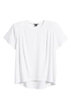 Halogen Pleat Detail High-low T-shirt In White
