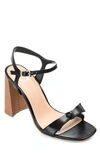 Journee Collection Dianne Womens Round Open Toe Stacked Heel Pumps In Black