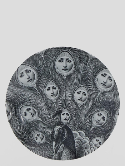 Fornasetti Lina Cavalieri Print Round Plate In Multi